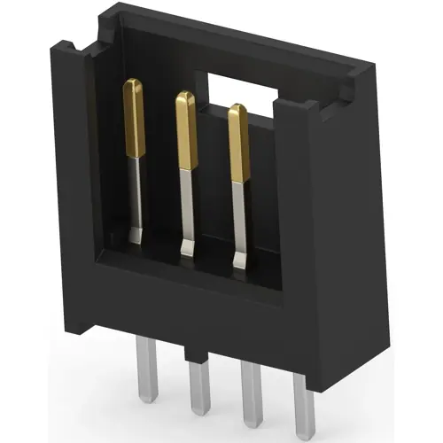 Schnäppchen Stiftleiste, 4-polig, RM 2.54 mm, gerade, schwarz, 280371-2