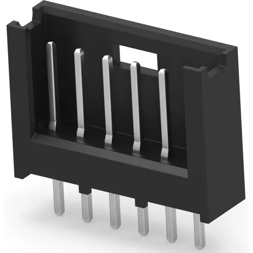 Stiftleiste, 6-polig, RM 2.54 mm, gerade, schwarz, 280372-1 Gratis Versand