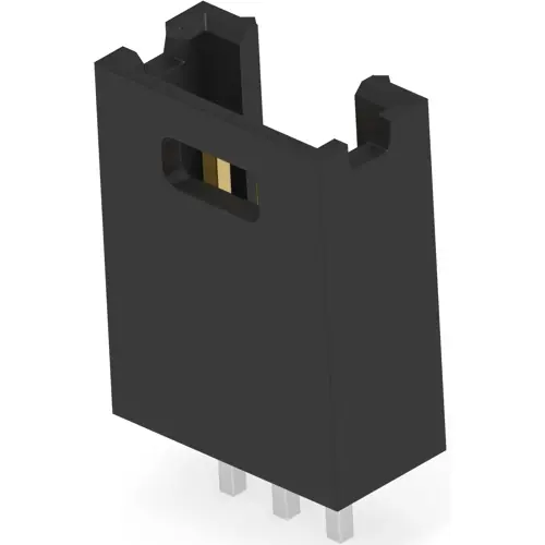 Stiftleiste, 3-polig, RM 2.54 mm, gerade, schwarz, 5-103414-1 Kostenloser Rückversand