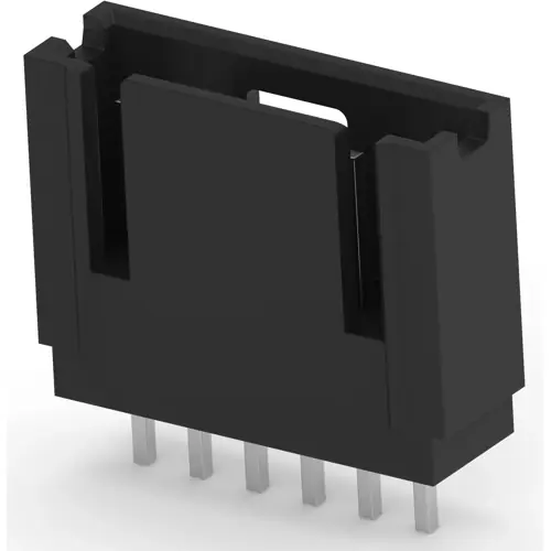 Preisknaller Stiftleiste, 6-polig, RM 2.54 mm, gerade, schwarz, 5-103080-4