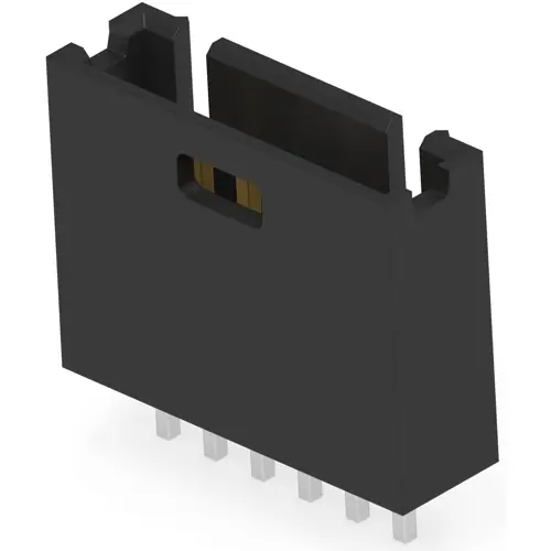 Solange Der Vorrat Reicht Stiftleiste, 6-polig, RM 2.54 mm, gerade, schwarz, 5-103414-4