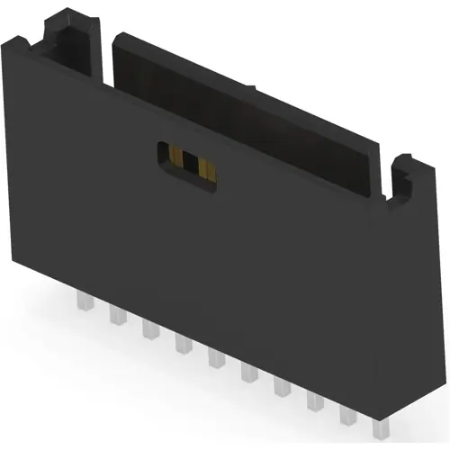 Stiftleiste, 10-polig, RM 2.54 mm, gerade, schwarz, 5-103414-8 Geprüft