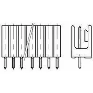 Neue Ware Stiftleiste, 6-polig, RM 2.54 mm, gerade, schwarz, 829539-6