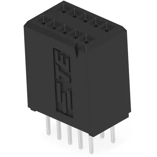 Buchsenleiste, 10-polig, RM 1.27 mm, gerade, schwarz, 5-104078-3 Neue Ware