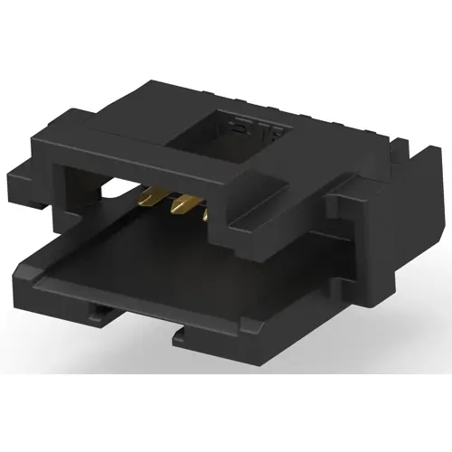 Neuheit Stiftleiste, 5-polig, RM 1.27 mm, abgewinkelt, schwarz, 104074-2