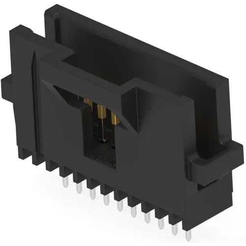 Rabatt Stiftleiste, 10-polig, RM 1.27 mm, gerade, schwarz, 5-104071-1