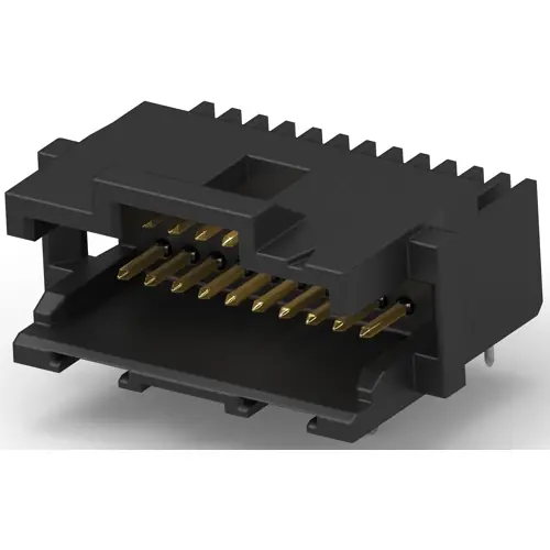 Stiftleiste, 20-polig, RM 1.27 mm, abgewinkelt, schwarz, 5-104069-1 Direktkauf