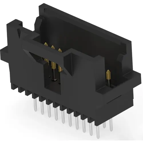 Zertifiziert Stiftleiste, 20-polig, RM 1.27 mm, gerade, schwarz, 5-104666-1