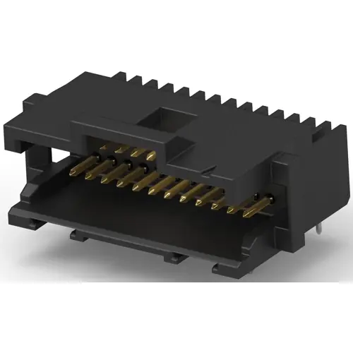 Neu Im Sortiment Stiftleiste, 24-polig, RM 1.27 mm, gerade, schwarz, 6-104069-2