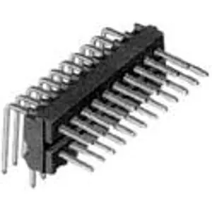 Geprüft Stiftleiste, 22-polig, RM 1.27 mm, abgewinkelt, schwarz, 5-104746-2