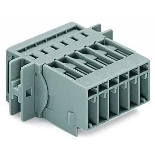 Stiftleiste, 8-polig, RM 5 mm, gerade, grau, 769-608/002-000 Gratis Versand