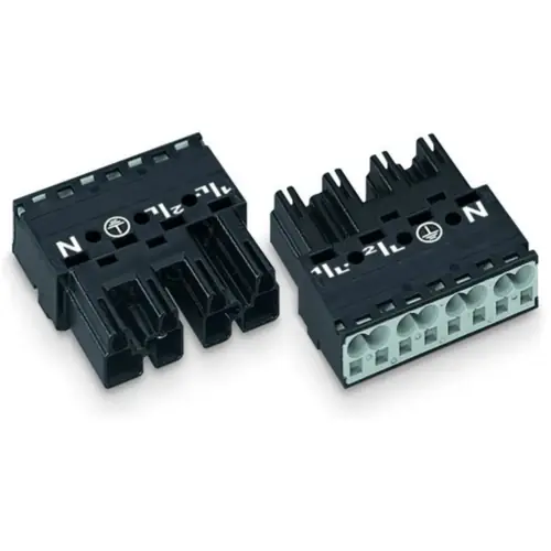 Stiftleiste, 4-polig, RM 5 mm, abgewinkelt, schwarz, 770-214 Preis Gesenkt