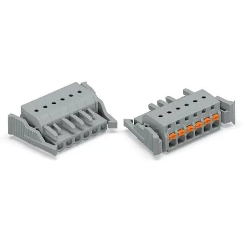 1-Leiter-Federleiste, 17-polig, RM 5 mm, grau, 2231-117/037-000 Gratis Versand