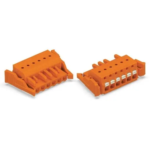 1-Leiter-Federleiste, 6-polig, RM 5.08 mm, orange, 2231-306/037-000 Sale