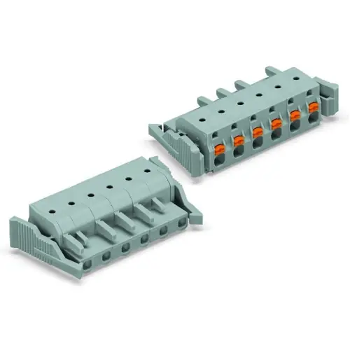 Kostenloser Versand 1-Leiter-Federleiste, 3-polig, RM 7.5 mm, grau, 2231-203/037-000