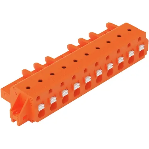 Direktkauf 1-Leiter-Federleiste, 10-polig, RM 7.62 mm, orange, 2231-710/031-000