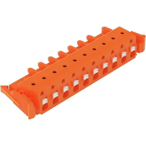 1-Leiter-Federleiste, 10-polig, RM 7.62 mm, orange, 2231-710/037-000 Kostenloser Versand