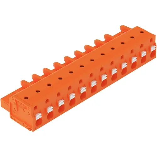 1-Leiter-Federleiste, 12-polig, RM 7.62 mm, orange, 2231-712/026-000 Sonderaktion