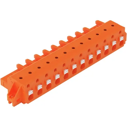 1-Leiter-Federleiste, 12-polig, RM 7.62 mm, orange, 2231-712/031-000 Neu