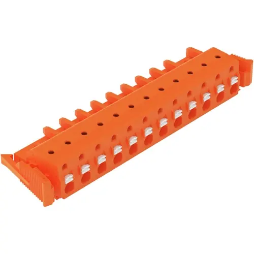 1-Leiter-Federleiste, 12-polig, RM 7.62 mm, orange, 2231-712/037-000 Sonderaktion