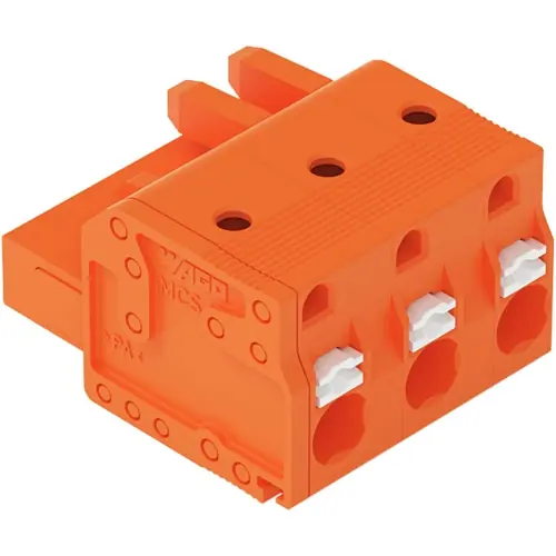 1-Leiter-Federleiste, 3-polig, RM 7.62 mm, orange, 2231-703/026-000 Schnäppchen
