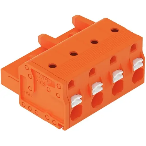 1-Leiter-Federleiste, 4-polig, RM 7.62 mm, orange, 2231-704/026-000 Sonderangebot