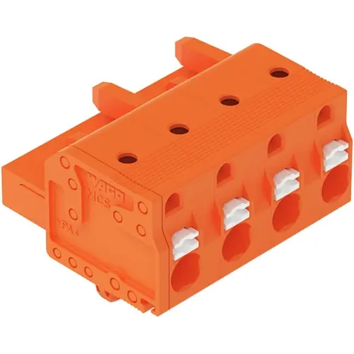 Jetzt Bestellen 1-Leiter-Federleiste, 4-polig, RM 7.62 mm, orange, 2231-704/008-000