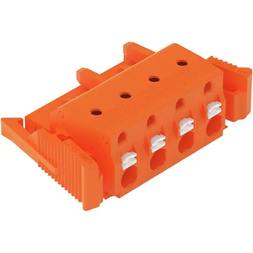 Markenprodukt 1-Leiter-Federleiste, 4-polig, RM 7.62 mm, orange, 2231-704/037-000