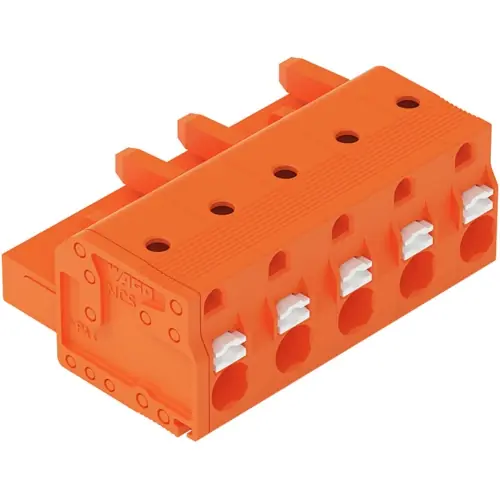 1-Leiter-Federleiste, 5-polig, RM 7.62 mm, orange, 2231-705/026-000 Sonderangebot
