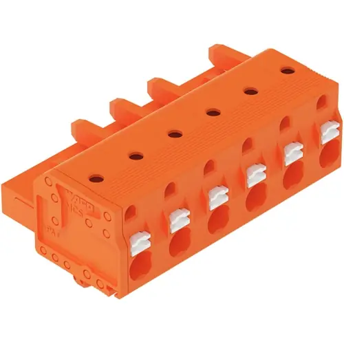 Solange Der Vorrat Reicht 1-Leiter-Federleiste, 6-polig, RM 7.62 mm, orange, 2231-706/008-000