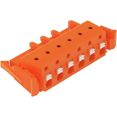 1-Leiter-Federleiste, 6-polig, RM 7.62 mm, orange, 2231-706/037-000 Sofort Bestellen