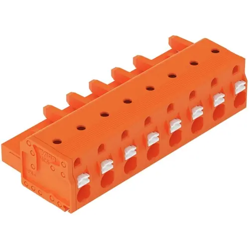 Beliebt 1-Leiter-Federleiste, 8-polig, RM 7.62 mm, orange, 2231-708/026-000