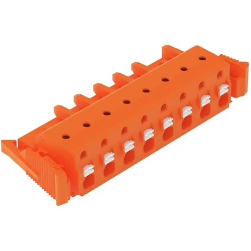 Garantierte Lieferung 1-Leiter-Federleiste, 8-polig, RM 7.62 mm, orange, 2231-708/037-000