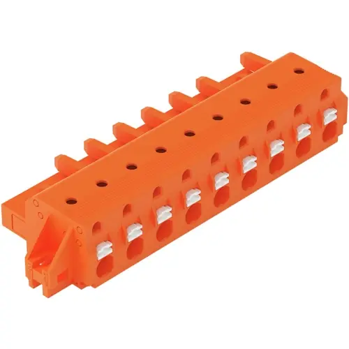 Markenprodukt 1-Leiter-Federleiste, 9-polig, RM 7.62 mm, orange, 2231-709/031-000