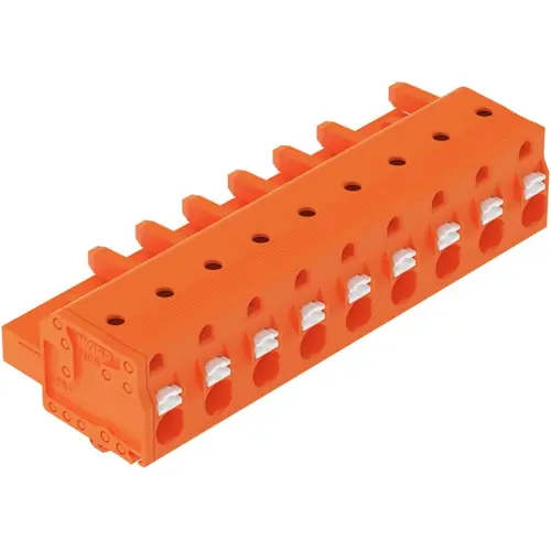 1-Leiter-Federleiste, 9-polig, RM 7.62 mm, orange, 2231-709/008-000 Sonderangebot