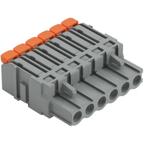 1-Leiter-Federleiste, 2-polig, RM 5 mm, grau, 2231-1102/327-000 Gratis Versand