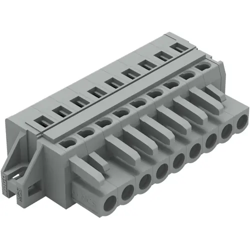 Federleiste, 9-polig, RM 5 mm, grau, 231-109/027-000 Mega-Angebot