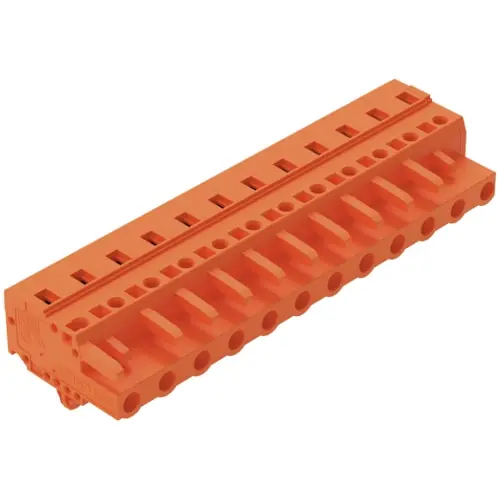 Echt Federleiste, 7-polig, RM 7.62 mm, orange, 231-707/125-000