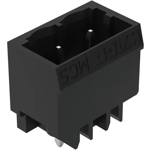 Echt Stiftleiste, 2-polig, RM 5 mm, schwarz, 231-132/001-000/105-604