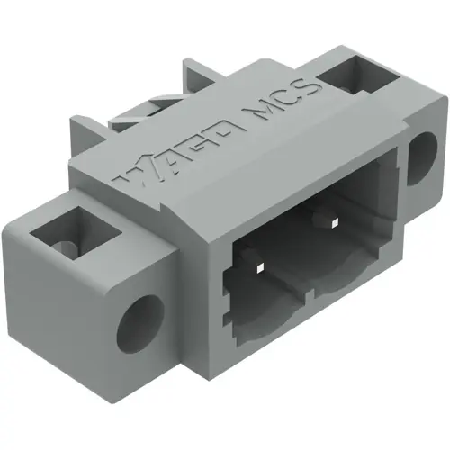 Neu Im Sortiment Stiftleiste, 2-polig, RM 5 mm, grau, 231-432/040-000