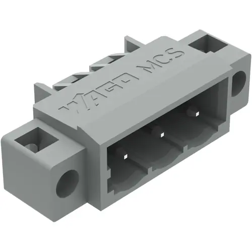 Stiftleiste, 3-polig, RM 5 mm, grau, 231-433/040-000 Markenware