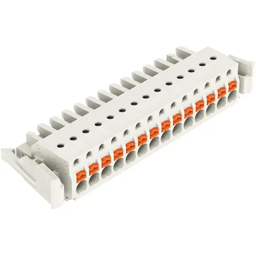 Neuheit Federleiste, 14-polig, RM 5 mm, lichtgrau, 2721-114/037-000