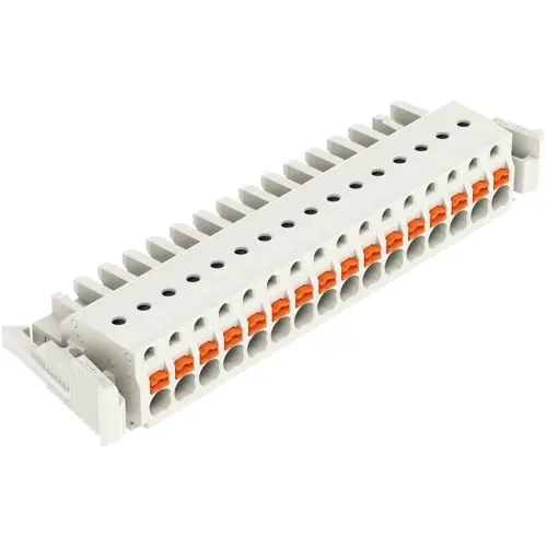 Federleiste, 16-polig, RM 5 mm, lichtgrau, 2721-116/037-000 Neue Ware