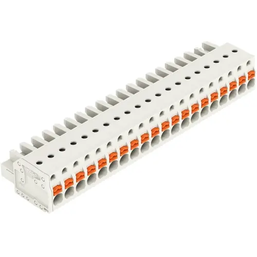 Federleiste, 20-polig, RM 5 mm, lichtgrau, 2721-120/026-000 Kostenloser Rückversand