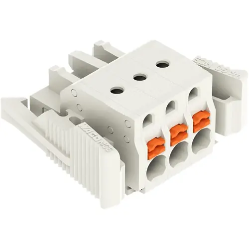 Zertifiziert Federleiste, 3-polig, RM 5 mm, lichtgrau, 2721-103/037-000