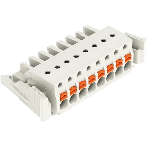 Federleiste, 8-polig, RM 5 mm, lichtgrau, 2721-108/037-000 Direkt Vom Hersteller