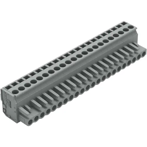 Kostenfreie Lieferung Federleiste, 22-polig, RM 5 mm, abgewinkelt, grau, 232-222/026-000