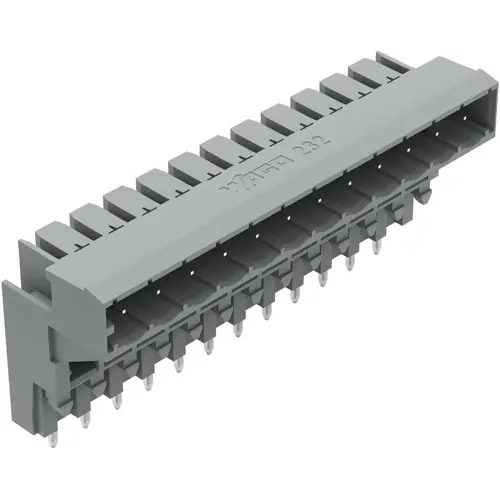 Stiftleiste, 12-polig, RM 5 mm, abgewinkelt, grau, 232-342 Preis Gesenkt