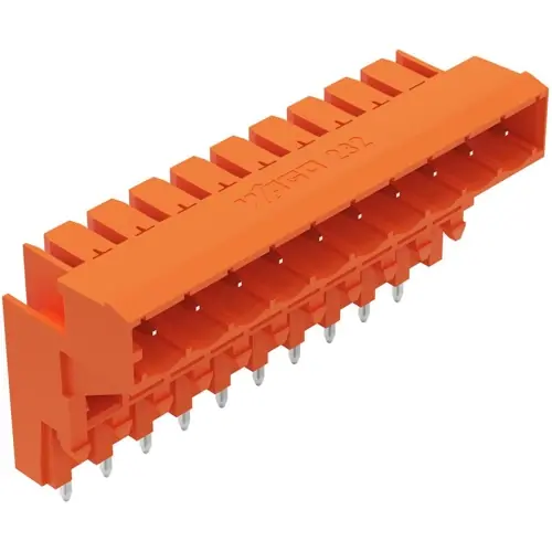 Stiftleiste, 10-polig, RM 5.08 mm, abgewinkelt, orange, 232-370 Kostenfreie Lieferung