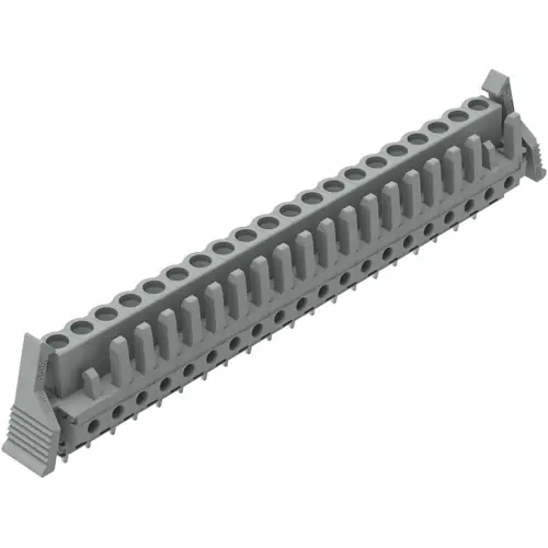 Saisonangebot Federleiste, 20-polig, RM 5 mm, gerade, grau, 232-150/039-000